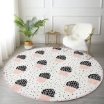 - RealHomes Dijital Baskılı Kaymaz Tabanlı Comfort Yuvarlak Halı - Realhomes  Krem Kumlama Zemin Kaktüs Tasarımlı Dijital Baskılı Modern Pembe Mutfak Yıkanabilir Kaymaz Tabanlı Yuvarlak Halı Realhomes