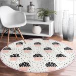 - RealHomes Dijital Baskılı Kaymaz Tabanlı Comfort Yuvarlak Halı - Realhomes  Krem Kumlama Zemin Kaktüs Tasarımlı Dijital Baskılı Modern Pembe Mutfak Yıkanabilir Kaymaz Tabanlı Yuvarlak Halı Realhomes