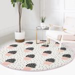 - RealHomes Dijital Baskılı Kaymaz Tabanlı Comfort Yuvarlak Halı - Realhomes  Krem Kumlama Zemin Kaktüs Tasarımlı Dijital Baskılı Modern Pembe Mutfak Yıkanabilir Kaymaz Tabanlı Yuvarlak Halı Realhomes