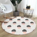 - RealHomes Dijital Baskılı Kaymaz Tabanlı Comfort Yuvarlak Halı - Realhomes  Krem Kumlama Zemin Kaktüs Tasarımlı Dijital Baskılı Modern Pembe Mutfak Yıkanabilir Kaymaz Tabanlı Yuvarlak Halı Realhomes