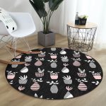 - RealHomes Dijital Baskılı Kaymaz Tabanlı Comfort Yuvarlak Halı - Realhomes  Siyah Zemin Vazo Desenli Dijital Baskılı Modern Mutfak Yıkanabilir Kaymaz Tabanlı Yuvarlak Halı Realhomes