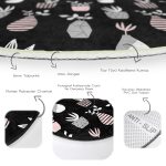 - RealHomes Dijital Baskılı Kaymaz Tabanlı Comfort Yuvarlak Halı - Realhomes  Siyah Zemin Vazo Desenli Dijital Baskılı Modern Mutfak Yıkanabilir Kaymaz Tabanlı Yuvarlak Halı Realhomes