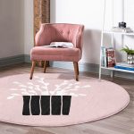 - RealHomes Dijital Baskılı Kaymaz Tabanlı Comfort Yuvarlak Halı - Realhomes  Pembe Zemin Vazo Desenli Dijital Baskılı Modern Mutfak Yıkanabilir Kaymaz Tabanlı Yuvarlak Halı Realhomes