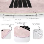 - RealHomes Dijital Baskılı Kaymaz Tabanlı Comfort Yuvarlak Halı - Realhomes  Pembe Zemin Vazo Desenli Dijital Baskılı Modern Mutfak Yıkanabilir Kaymaz Tabanlı Yuvarlak Halı Realhomes