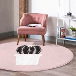 - RealHomes Dijital Baskılı Kaymaz Tabanlı Comfort Yuvarlak Halı - Realhomes  Pembe Zemin Kaktüs Motifli Dijital Baskılı Modern Mutfak Yıkanabilir Kaymaz Tabanlı Yuvarlak Halı Realhomes