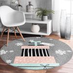 - RealHomes Dijital Baskılı Kaymaz Tabanlı Comfort Yuvarlak Halı - Realhomes  Gri Kar Taneli Zemin Hediye Paketleri Desenli Dijital Baskılı Renkli Mutfak Yıkanabilir Kaymaz Tabanlı Yuvarlak Halı Realhomes