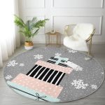 - RealHomes Dijital Baskılı Kaymaz Tabanlı Comfort Yuvarlak Halı - Realhomes  Gri Kar Taneli Zemin Hediye Paketleri Desenli Dijital Baskılı Renkli Mutfak Yıkanabilir Kaymaz Tabanlı Yuvarlak Halı Realhomes