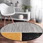 - RealHomes Dijital Baskılı Kaymaz Tabanlı Comfort Yuvarlak Halı - Realhomes  Soyut İlkel Desen Tasarımlı Dijital Baskılı Modern Renkli Salon ve Oturma Odası Yıkanabilir Kaymaz Tabanlı Yuvarlak Halı Realhomes