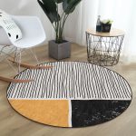 - RealHomes Dijital Baskılı Kaymaz Tabanlı Comfort Yuvarlak Halı - Realhomes  Soyut İlkel Desen Tasarımlı Dijital Baskılı Modern Renkli Salon ve Oturma Odası Yıkanabilir Kaymaz Tabanlı Yuvarlak Halı Realhomes