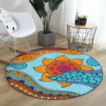 - RealHomes Dijital Baskılı Kaymaz Tabanlı Comfort Yuvarlak Halı - Realhomes  Etnik Desen Tasarımlı Dijital Baskılı Modern Renkli Outdoor Yıkanabilir Kaymaz Tabanlı Yuvarlak Halı Realhomes