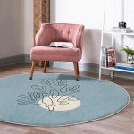 - RealHomes Dijital Baskılı Kaymaz Tabanlı Comfort Yuvarlak Halı - Realhomes  Soyut Çizimli Çiçek Tasarımlı Dijital Baskılı Renkli Outdoor Yıkanabilir Kaymaz Tabanlı Yuvarlak Halı Realhomes