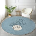 - RealHomes Dijital Baskılı Kaymaz Tabanlı Comfort Yuvarlak Halı - Realhomes  Soyut Çizimli Çiçek Tasarımlı Dijital Baskılı Renkli Outdoor Yıkanabilir Kaymaz Tabanlı Yuvarlak Halı Realhomes