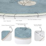 - RealHomes Dijital Baskılı Kaymaz Tabanlı Comfort Yuvarlak Halı - Realhomes  Soyut Çizimli Çiçek Tasarımlı Dijital Baskılı Renkli Outdoor Yıkanabilir Kaymaz Tabanlı Yuvarlak Halı Realhomes