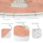 - RealHomes Dijital Baskılı Kaymaz Tabanlı Comfort Yuvarlak Halı - Realhomes  Onedraw Çizimli Özel Tasarım Dijital Baskılı Lacivert Salon ve Oturma Odası Yıkanabilir Kaymaz Tabanlı Yuvarlak Halı Realhomes