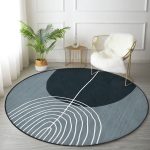 - RealHomes Dijital Baskılı Kaymaz Tabanlı Comfort Yuvarlak Halı - Realhomes  Soyut Tarzda Onedraw Çizimli Dijital Baskılı Gold Salon ve Oturma Odası Yıkanabilir Kaymaz Tabanlı Yuvarlak Halı Realhomes