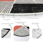 - RealHomes Dijital Baskılı Kaymaz Tabanlı Comfort Yuvarlak Halı - Realhomes  Soyut Tarzda Onedraw Çizimli Dijital Baskılı Renkli Salon ve Oturma Odası Yıkanabilir Kaymaz Tabanlı Yuvarlak Halı Realhomes