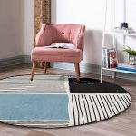 - RealHomes Dijital Baskılı Kaymaz Tabanlı Comfort Yuvarlak Halı - Realhomes  Soyut Tarzda Onedraw Çizimli Dijital Baskılı Modern Renkli Salon ve Oturma Odası Yıkanabilir Kaymaz Tabanlı Yuvarlak Halı Realhomes