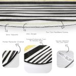 - RealHomes Dijital Baskılı Kaymaz Tabanlı Comfort Yuvarlak Halı - Realhomes  Soyut Tarzda Onedraw Çizimli Dijital Baskılı Modern Siyah Salon ve Oturma Odası Yıkanabilir Kaymaz Tabanlı Yuvarlak Halı Realhomes