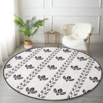 - RealHomes Dijital Baskılı Kaymaz Tabanlı Comfort Yuvarlak Halı - Realhomes  İskandinav Desenli Etnik Tasarımlı Dijital Baskılı Siyah Salon ve Oturma Odası Yıkanabilir Kaymaz Tabanlı Yuvarlak Halı Realhomes