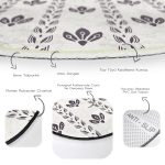 - RealHomes Dijital Baskılı Kaymaz Tabanlı Comfort Yuvarlak Halı - Realhomes  İskandinav Desenli Etnik Tasarımlı Dijital Baskılı Siyah Salon ve Oturma Odası Yıkanabilir Kaymaz Tabanlı Yuvarlak Halı Realhomes