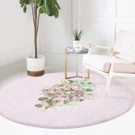 - RealHomes Dijital Baskılı Kaymaz Tabanlı Comfort Yuvarlak Halı - Realhomes  Realhomes Demet Çiçek Özel Tasarım Dijital Baskılı Pembe Mutfak Yıkanabilir Kaymaz Tabanlı Yuvarlak Halı Realhomes