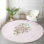 - RealHomes Dijital Baskılı Kaymaz Tabanlı Comfort Yuvarlak Halı - Realhomes  Realhomes Demet Çiçek Özel Tasarım Dijital Baskılı Pembe Mutfak Yıkanabilir Kaymaz Tabanlı Yuvarlak Halı Realhomes