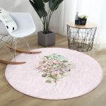 - RealHomes Dijital Baskılı Kaymaz Tabanlı Comfort Yuvarlak Halı - Realhomes  Realhomes Demet Çiçek Özel Tasarım Dijital Baskılı Pembe Mutfak Yıkanabilir Kaymaz Tabanlı Yuvarlak Halı Realhomes