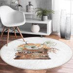 - RealHomes Dijital Baskılı Kaymaz Tabanlı Comfort Yuvarlak Halı - Realhomes  Realhomes Kasalı Kabak Motifli Dijital Baskılı Kahverengi Outdoor Yıkanabilir Kaymaz Tabanlı Yuvarlak Halı Realhomes