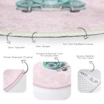 Christmas Temalı Araba Tasarımlı Dijital Baskılı Modern Pembe Çocuk ve Genç Odası Yıkanabilir Kaymaz Tabanlı Yuvarlak Halı Realhomes