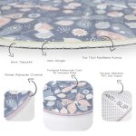 - RealHomes Dijital Baskılı Kaymaz Tabanlı Comfort Yuvarlak Halı - Realhomes Renkli Kelebek Motifli Dijital Baskılı Pembe Çocuk ve Genç Odası Yıkanabilir Kaymaz Tabanlı Yuvarlak Halı Realhomes