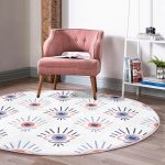 - RealHomes Dijital Baskılı Kaymaz Tabanlı Comfort Yuvarlak Halı - Realhomes Realhomes Mistik Göz Motifli Dijital Baskılı Pembe Koridor ve Antre Yıkanabilir Kaymaz Tabanlı Yuvarlak Halı Realhomes