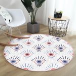 - RealHomes Dijital Baskılı Kaymaz Tabanlı Comfort Yuvarlak Halı - Realhomes Realhomes Mistik Göz Motifli Dijital Baskılı Pembe Koridor ve Antre Yıkanabilir Kaymaz Tabanlı Yuvarlak Halı Realhomes