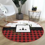 - RealHomes Dijital Baskılı Kaymaz Tabanlı Comfort Yuvarlak Halı - Realhomes  Siyah Beyaz ve Ekose Motifli Dijital Baskılı Modern Bordo Mutfak Yıkanabilir Kaymaz Tabanlı Yuvarlak Halı Realhomes