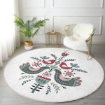 - RealHomes Dijital Baskılı Kaymaz Tabanlı Comfort Yuvarlak Halı - Realhomes  Realhomes Kuş ve Çiçek Motifli Dijital Baskılı Modern Renkli Mutfak Yıkanabilir Kaymaz Tabanlı Yuvarlak Halı Realhomes