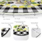 - RealHomes Dijital Baskılı Kaymaz Tabanlı Comfort Yuvarlak Halı - Realhomes  Realhomes Limon Tasarımlı Ekose Motifli Modern Gold Banyo Yıkanabilir Kaymaz Tabanlı Yuvarlak Kadife Halı Realhomes