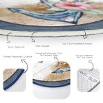 - RealHomes Dijital Baskılı Kaymaz Tabanlı Comfort Yuvarlak Halı - Realhomes Realhomes Dijital Baskılı Çapa Motifli Özel Tasarım Lacivert Outdoor Yıkanabilir Kaymaz Tabanlı Yuvarlak Kadife Halı Realhomes