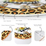 - RealHomes Dijital Baskılı Kaymaz Tabanlı Comfort Yuvarlak Halı - Realhomes  Realhomes Leopar Desenli Kabak Temalı Modern Turuncu Outdoor Yıkanabilir Kaymaz Tabanlı Yuvarlak Halı Realhomes