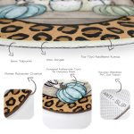 - RealHomes Dijital Baskılı Kaymaz Tabanlı Comfort Yuvarlak Halı - Realhomes Realhomes Leopar Tasarımlı Kabak Temalı Welcome Renkli Outdoor Yıkanabilir Kaymaz Tabanlı Yuvarlak Halı Realhomes