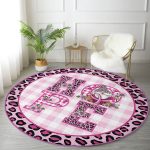 - RealHomes Dijital Baskılı Kaymaz Tabanlı Comfort Yuvarlak Halı - Realhomes  Realhomes Pembe Leopar Desenli Hope Tasarımlı Modern Outdoor Yıkanabilir Kaymaz Tabanlı Yuvarlak Halı Realhomes