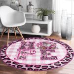 - RealHomes Dijital Baskılı Kaymaz Tabanlı Comfort Yuvarlak Halı - Realhomes  Realhomes Pembe Leopar Desenli Hope Tasarımlı Modern Outdoor Yıkanabilir Kaymaz Tabanlı Yuvarlak Halı Realhomes