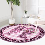 - RealHomes Dijital Baskılı Kaymaz Tabanlı Comfort Yuvarlak Halı - Realhomes  Realhomes Pembe Leopar Desenli Hope Tasarımlı Modern Outdoor Yıkanabilir Kaymaz Tabanlı Yuvarlak Halı Realhomes