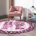 - RealHomes Dijital Baskılı Kaymaz Tabanlı Comfort Yuvarlak Halı - Realhomes  Realhomes Pembe Leopar Desenli Hope Tasarımlı Modern Outdoor Yıkanabilir Kaymaz Tabanlı Yuvarlak Halı Realhomes