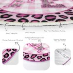 - RealHomes Dijital Baskılı Kaymaz Tabanlı Comfort Yuvarlak Halı - Realhomes  Realhomes Pembe Leopar Desenli Hope Tasarımlı Modern Outdoor Yıkanabilir Kaymaz Tabanlı Yuvarlak Halı Realhomes