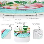 - RealHomes Dijital Baskılı Kaymaz Tabanlı Comfort Yuvarlak Halı - Realhomes  Realhomes Tropik Yaprak Motifli Flamingo Tasarımlı Turkuaz Outdoor Yıkanabilir Kaymaz Tabanlı Yuvarlak Halı Realhomes