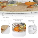 - RealHomes Dijital Baskılı Kaymaz Tabanlı Comfort Yuvarlak Halı - Realhomes  Realhomes Kabak Tasarımlı Dijital Baskılı Kahverengi Outdoor Yıkanabilir Kaymaz Tabanlı Yuvarlak Halı Realhomes