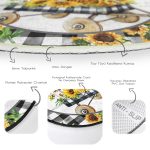 - RealHomes Dijital Baskılı Kaymaz Tabanlı Comfort Yuvarlak Halı - Realhomes  Realhomes Ekose Kabak Motifli Dijital Baskılı Gold Outdoor Yıkanabilir Kaymaz Tabanlı Yuvarlak Kadife Halı Realhomes