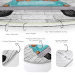 - RealHomes Dijital Baskılı Kaymaz Tabanlı Comfort Yuvarlak Halı - Realhomes Realhomes Sonbahar Temalı Kabak Motifli Turkuaz Outdoor Yıkanabilir Kaymaz Tabanlı Yuvarlak Kadife Halı Realhomes