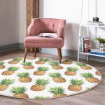 - RealHomes Dijital Baskılı Kaymaz Tabanlı Comfort Yuvarlak Halı - Realhomes  Realhomes Ananas Desenli Dijital Baskı Yeşil Outdoor Yıkanabilir Kaymaz Tabanlı Yuvarlak Kadife Halı Realhomes