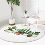 - RealHomes Dijital Baskılı Kaymaz Tabanlı Comfort Yuvarlak Halı - Realhomes Realhomes Beatiful Cactus Dijital Baskılı Yeşil Outdoor Yıkanabilir Kaymaz Tabanlı Yuvarlak Kadife Halı Realhomes