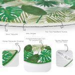 - RealHomes Dijital Baskılı Kaymaz Tabanlı Comfort Yuvarlak Halı - Realhomes Realhomes Yaprak Motifli Dijital Baskılı Yeşil Outdoor Yıkanabilir Kaymaz Tabanlı Yuvarlak Halı Realhomes